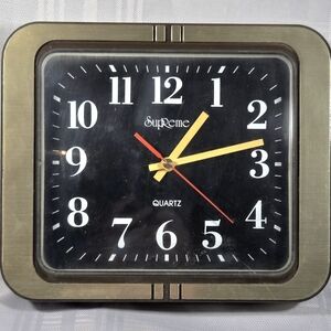 Vintage Supreme Black and Gold Wall Clock